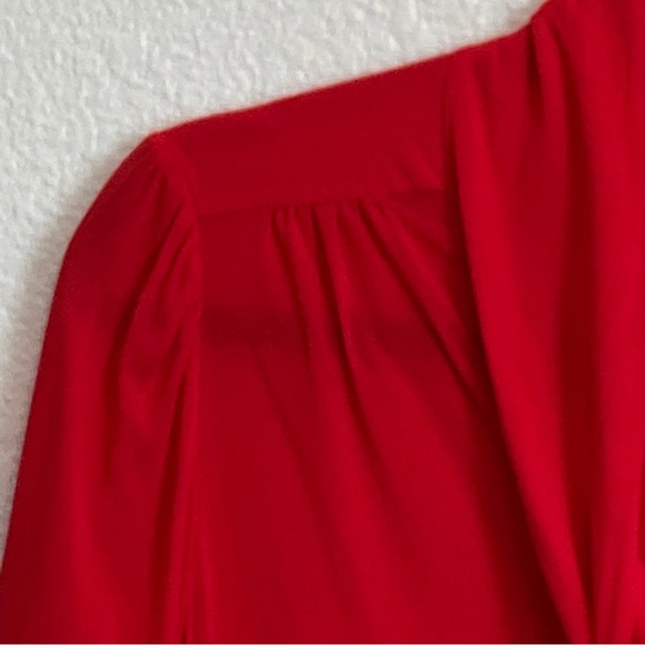 Alice & Olivia  Arie Silk Tie Neck Button Down Blouse M - Picture 4 of 12